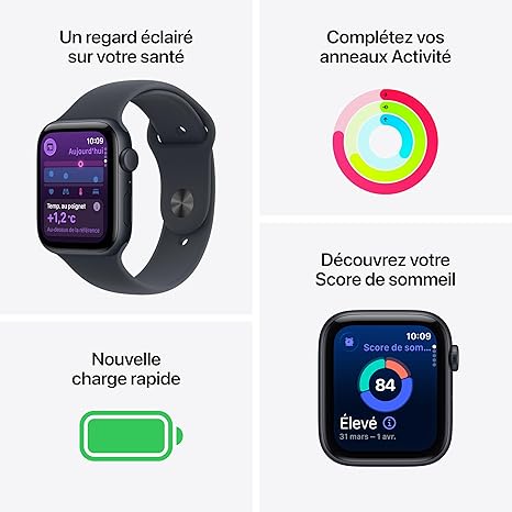 Apple Watch SE 3 | Minuit | Bracelet Sport Minuit