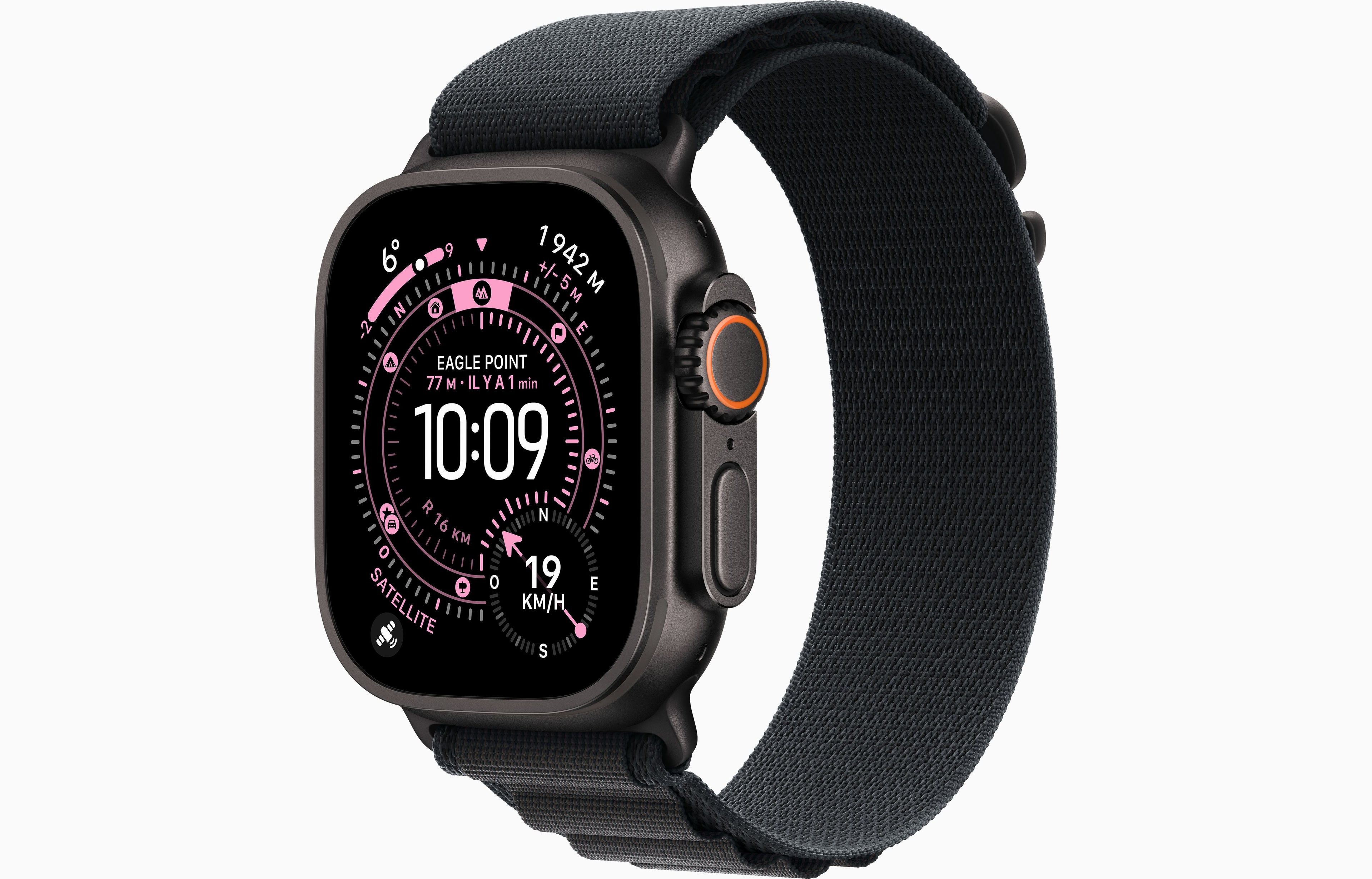 Apple Watch Ultra 3 – Noir Total avec Boucle Alpine
