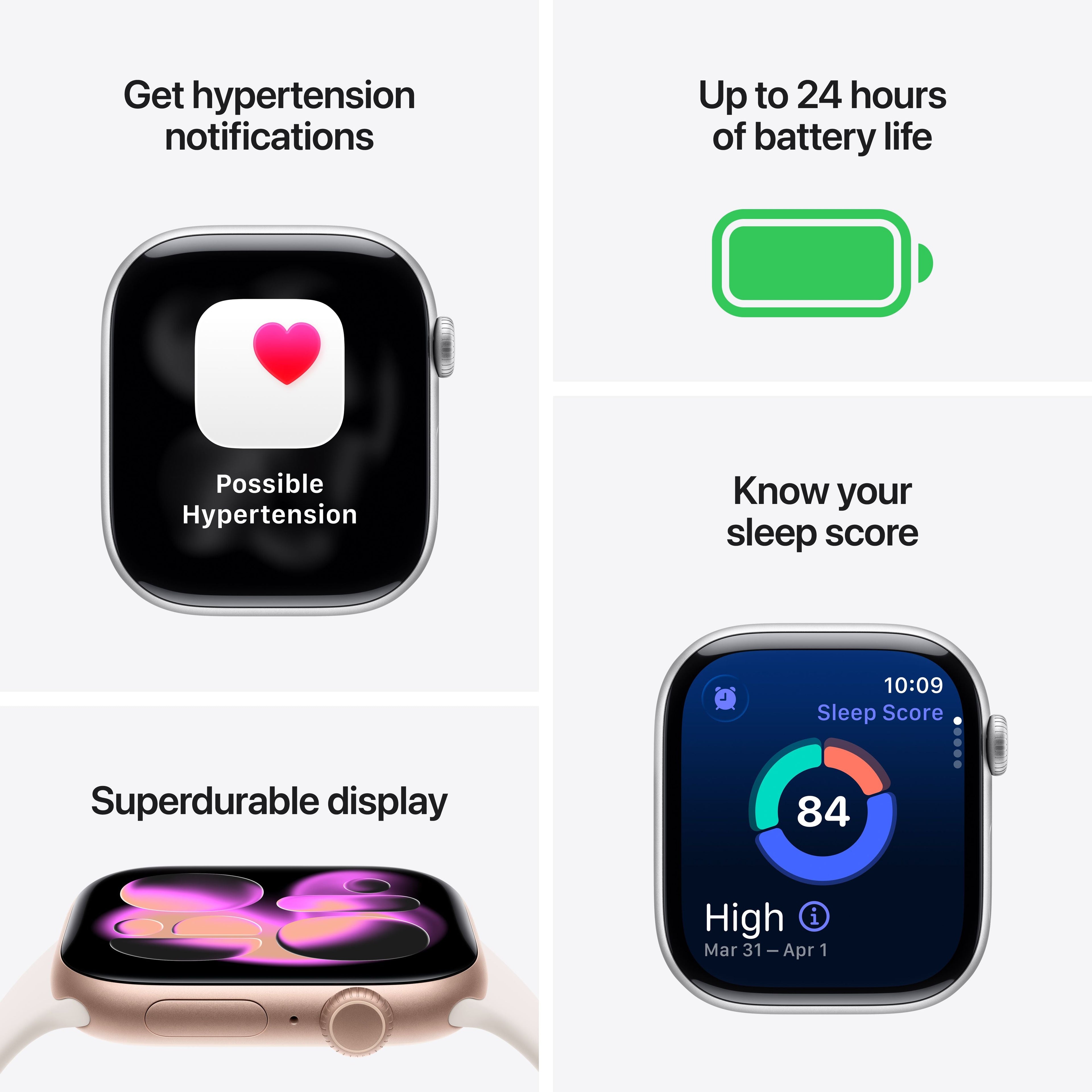 Apple Watch Series 11 - Aluminium | Noir Intense | Bracelet Sport Noir
